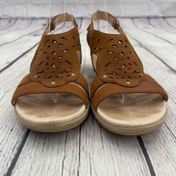 Merrell Women’s Oat Straw Wedge Sandals Size 6 - Picture 3 of 11